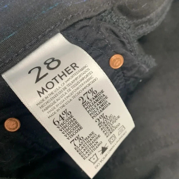 Mother The Trainer Pant Star Attraction Pants French Kissing Pleated Black 28 - Picture 14 of 14